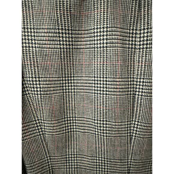 J. Crew Plaid Houndstooth Elbow Patch Wool Blazer Brown & Cream Size 6 - Picture 6 of 12